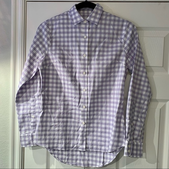 Peter Millar Long Sleeve Button Down Shirt Purple Women's Size XS - Picture 1 of 6